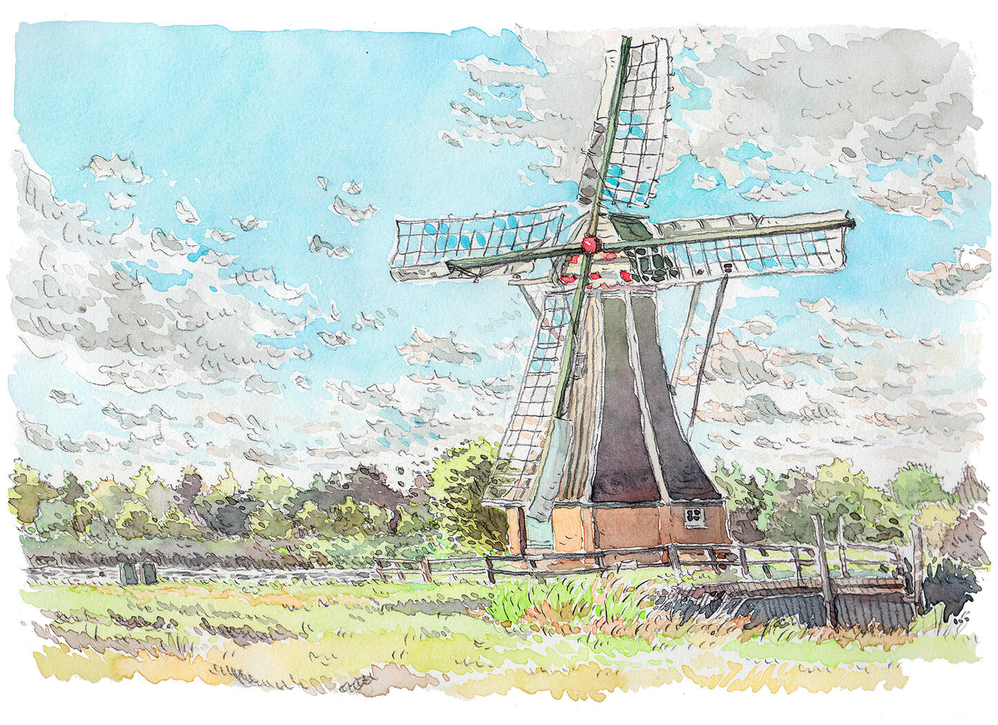 The Netherlands in Watercolor © Daniel Fortiz